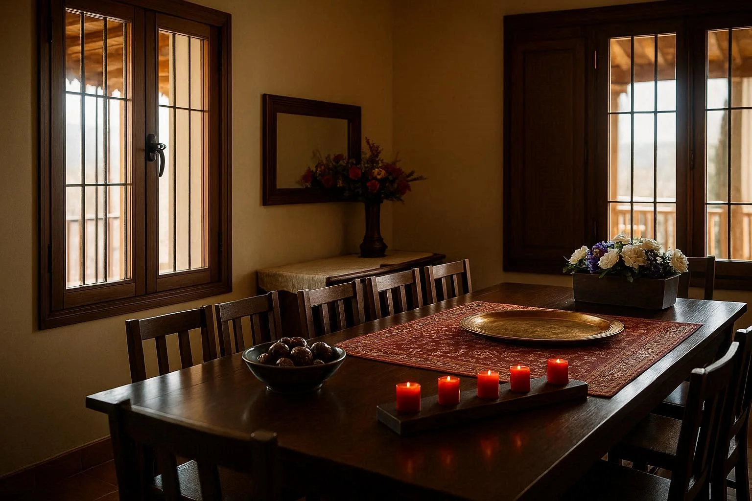 Mesa de comedor interior