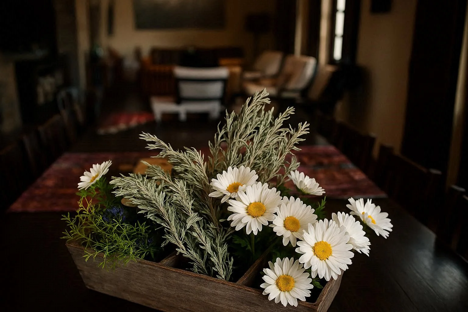 Decoración floral salón