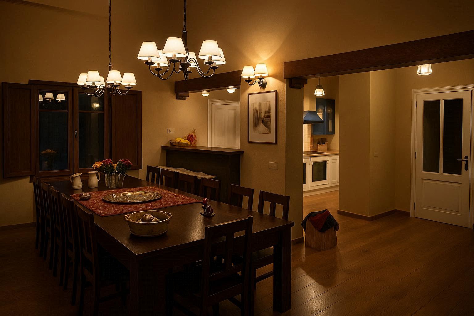Salón vista acogedora